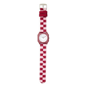 Mini Kyomo - Damier Raspberry Eiscreme-Uhr | Rosa