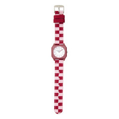 Mini Kyomo - Damier Raspberry Eiscreme-Uhr | Rosa