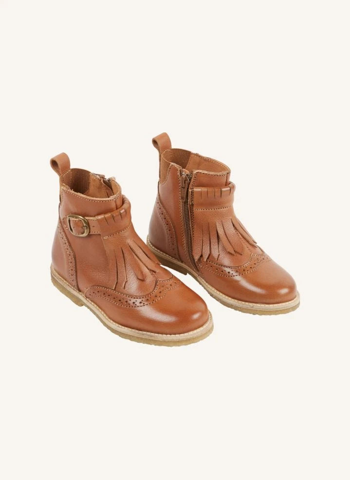Emile et Ida - Stiefeletten mit Fransen | Braun