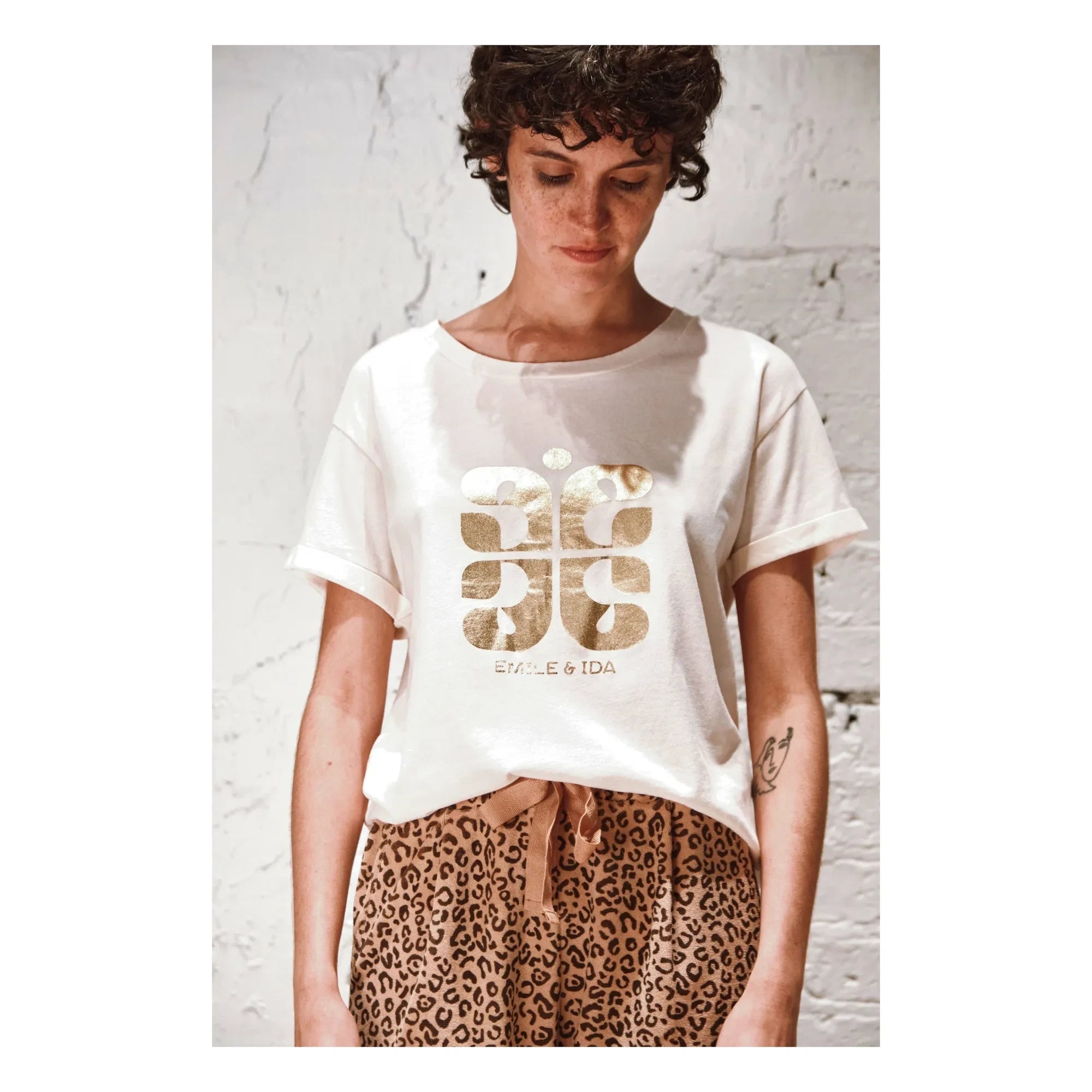 Emile et Ida – Boris Bio-Baumwoll-T-Shirt | Creme