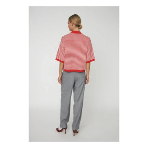 Stella Nova - Rot gestreiftes Poloshirt
