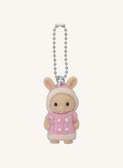 Sylvanian Families - Creme und Rosa Kaninchen Schlüsselanhänger