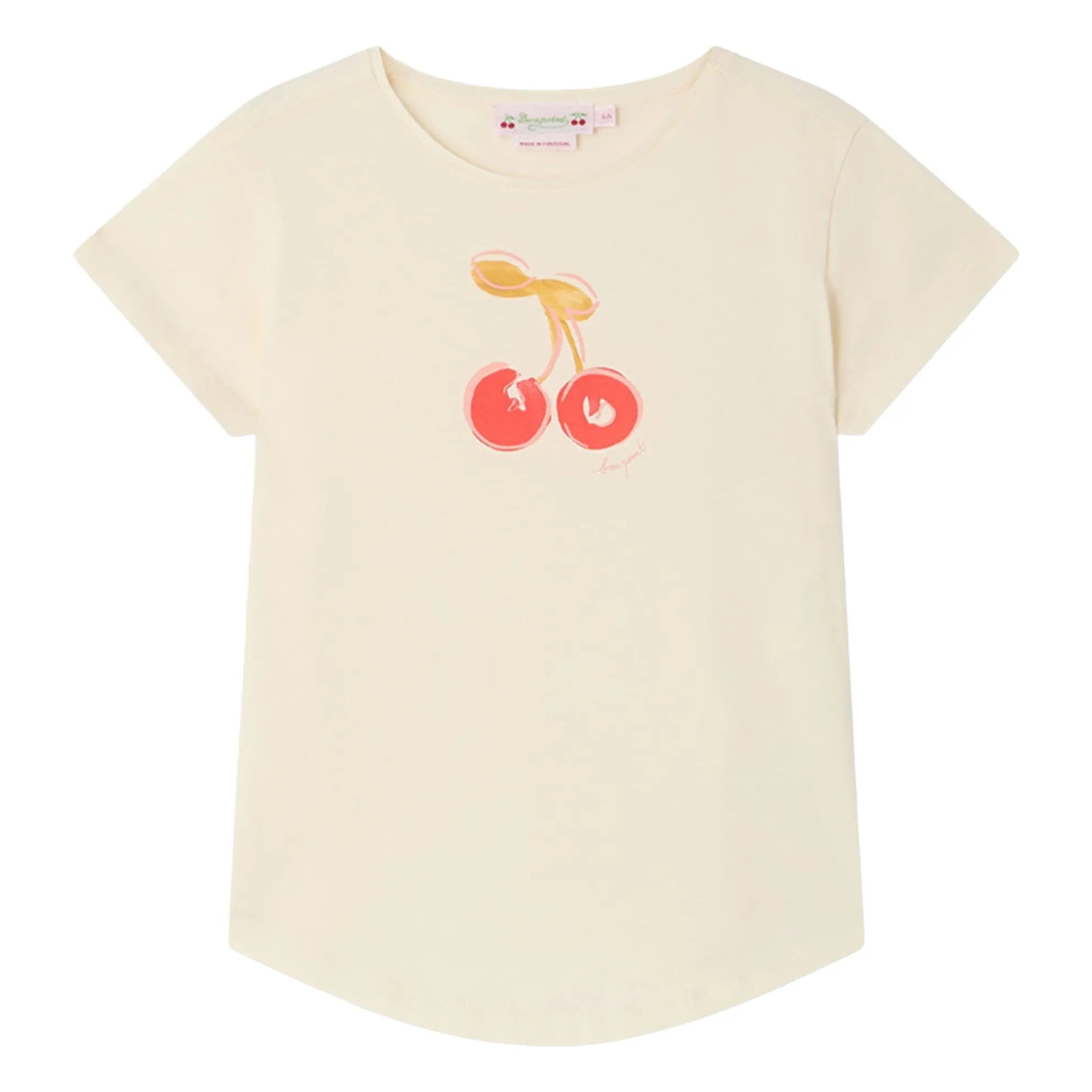 Bonpoint - Aada Kirsch-T-Shirt aus Bio-Baumwolle | Ecru