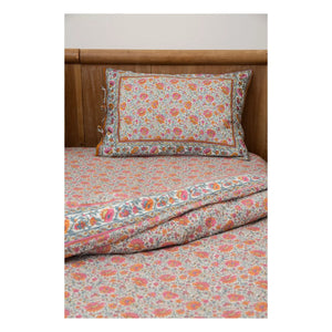 Louise Misha - Nicole Bio-Baumwoll-Spannbetttuch | Orange