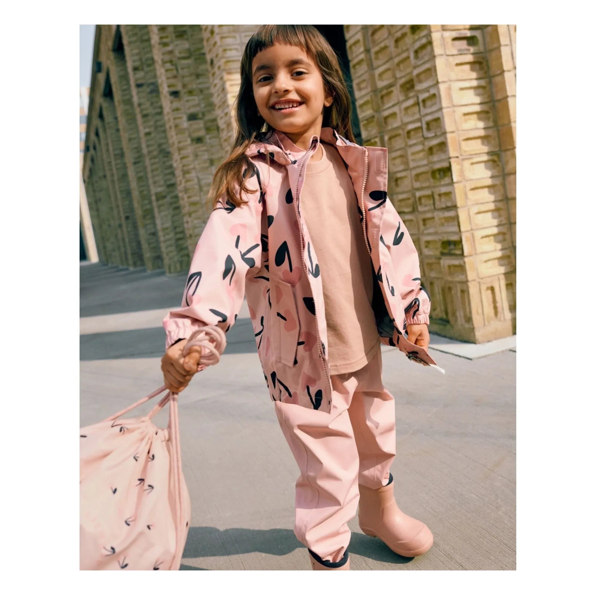 Liewood - Rain set Pedia Cerises Recycelte Fasern | Rosa