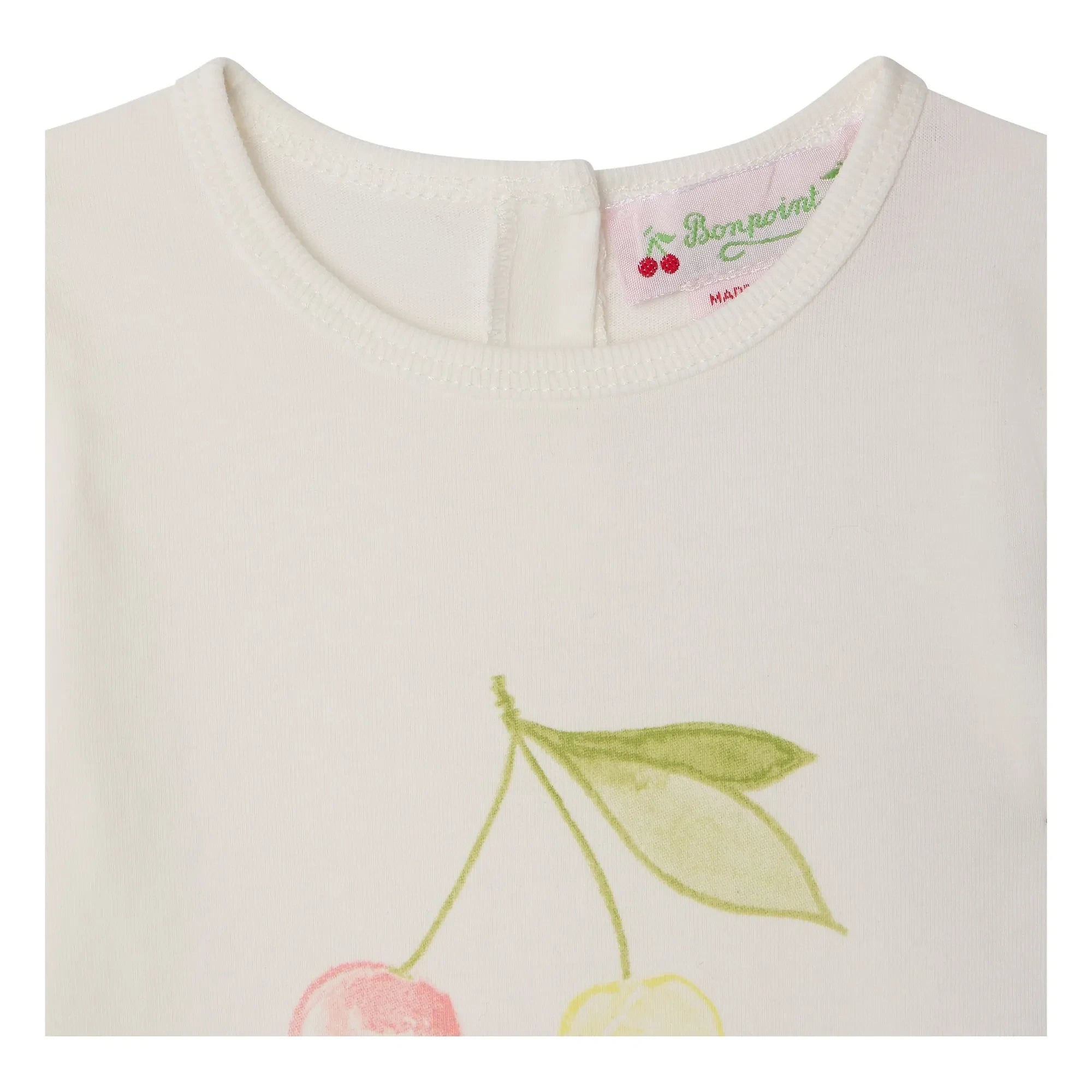 Bonpoint - Cira Kirschen Bio-Baumwoll-T-Shirt | Creme