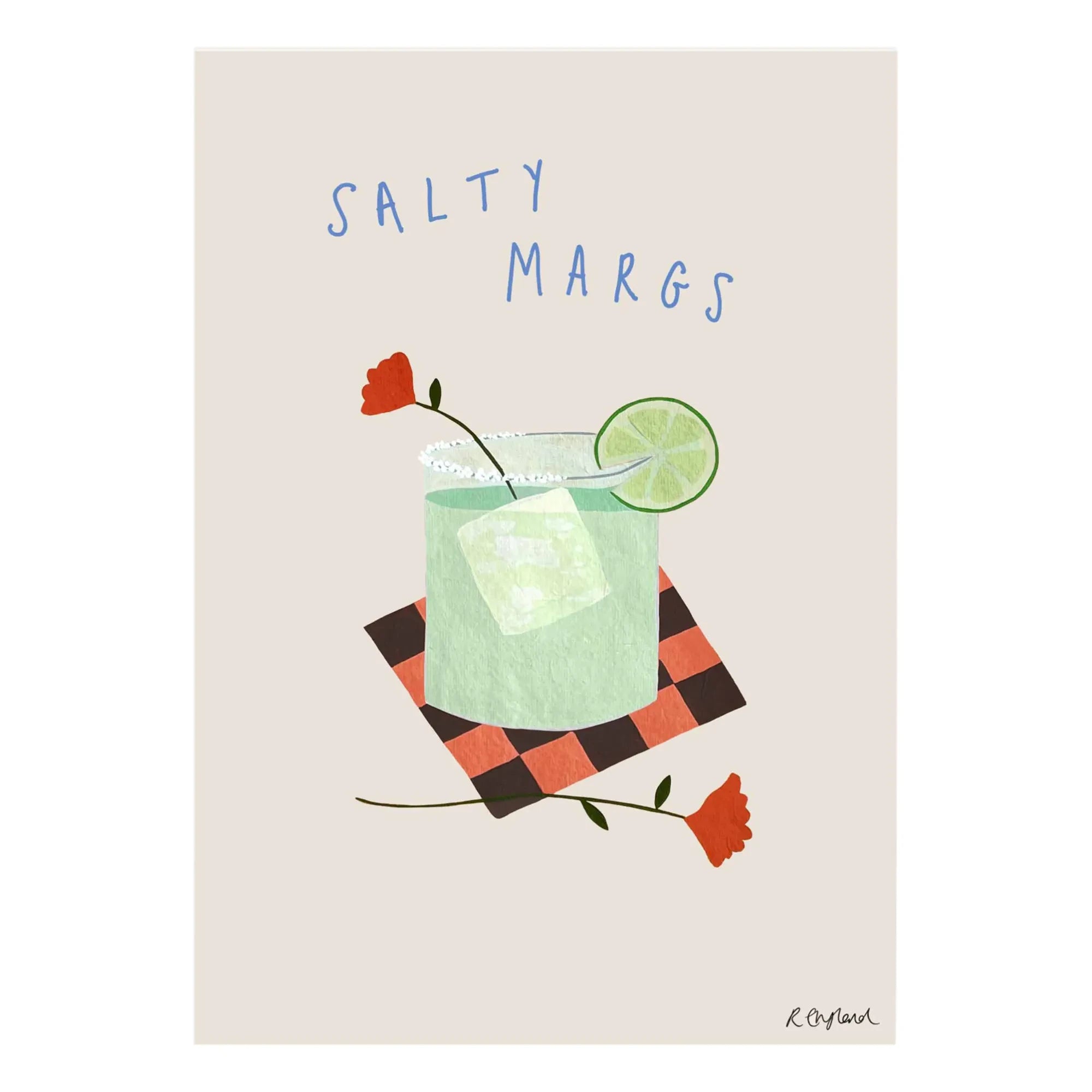 Rose England – Salty Margs Poster | Toz Pembe