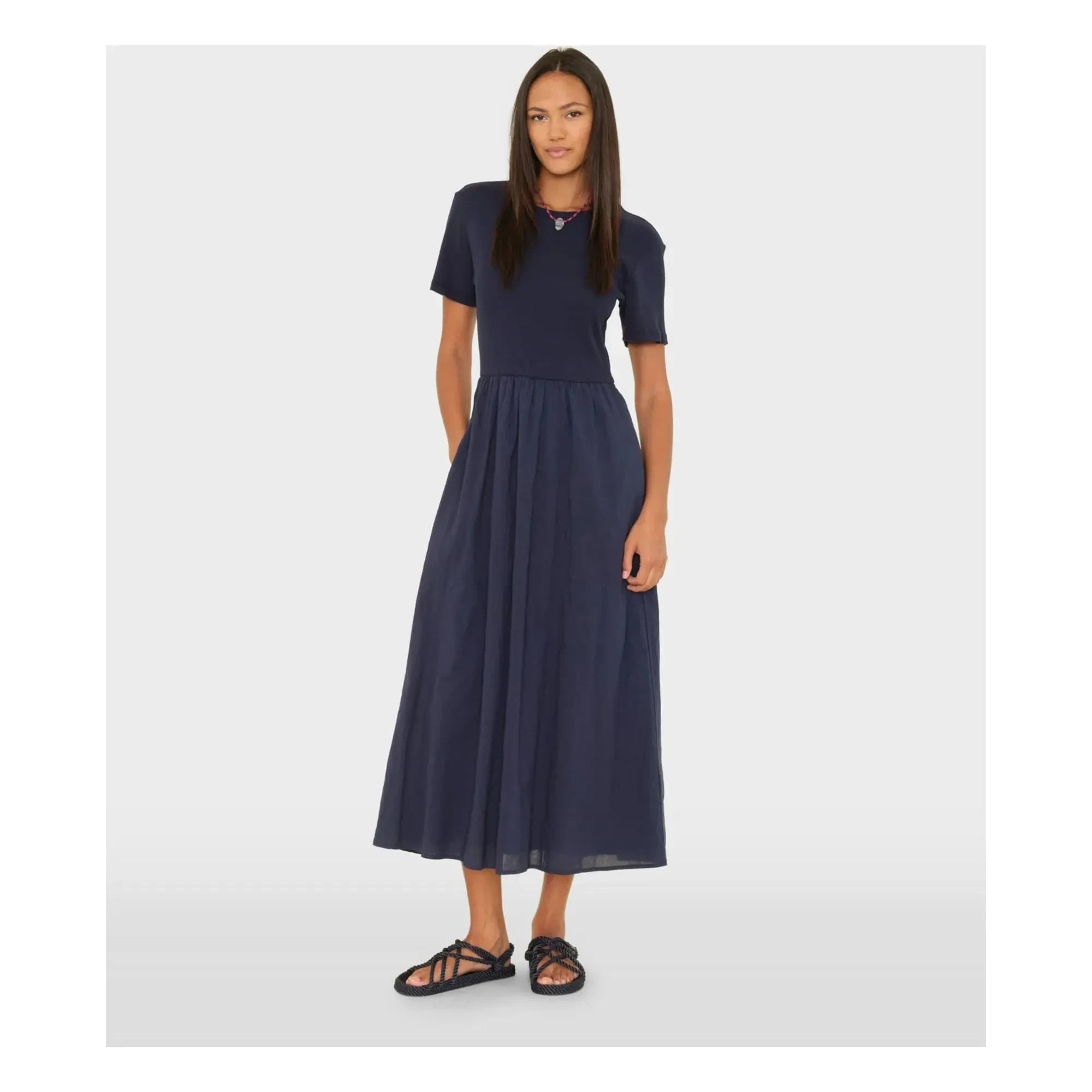 Xirena - Fayth Baumwollkleid | Mitternachtsblau