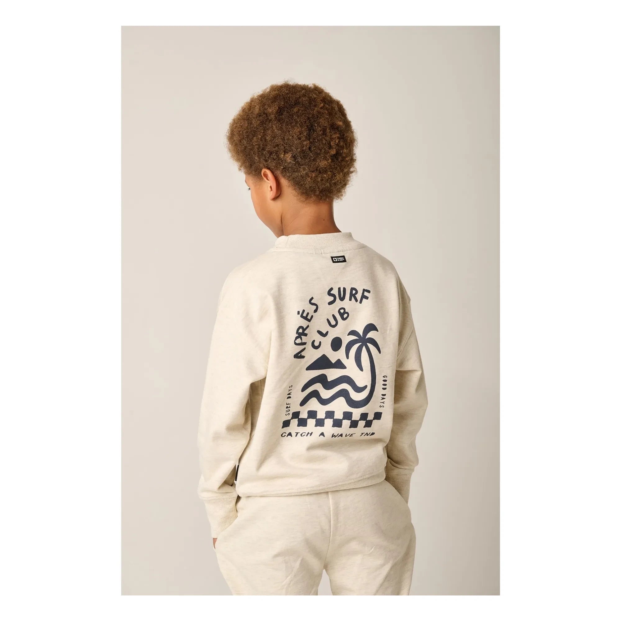 Tumble N'Dry - Oversize Seashore Bio-Baumwoll Sweatshirt | Heather white
