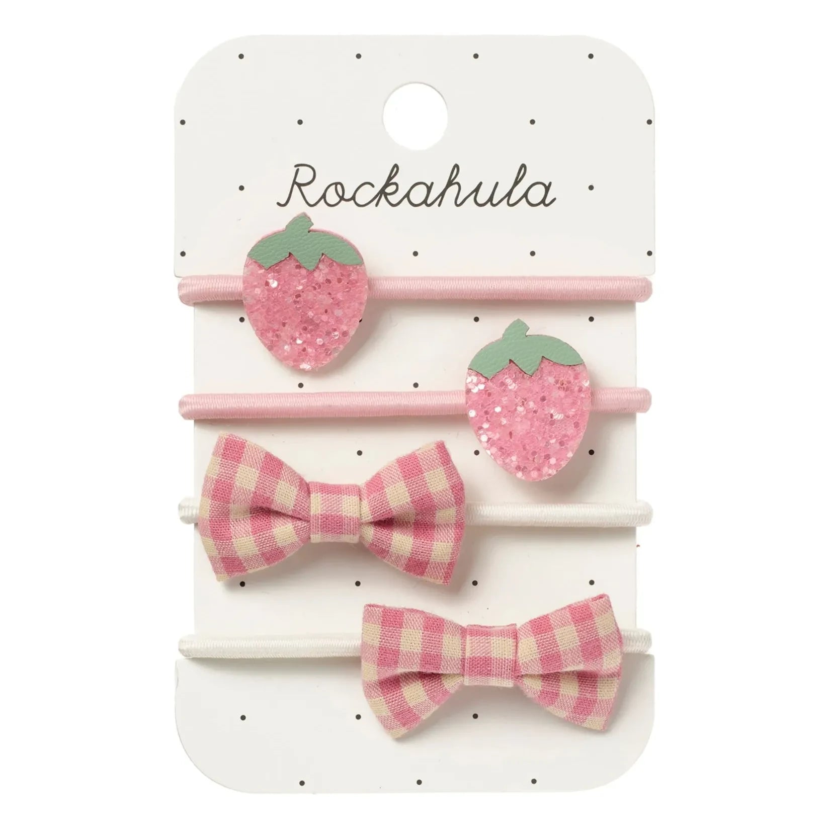 Rockahula Kids - Erdbeer-Haarspangen-Set 4er | Hellrosa