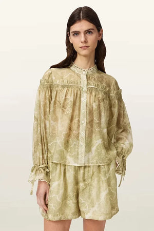 AllSaints Damen Lyocell Bluse DELPHINE