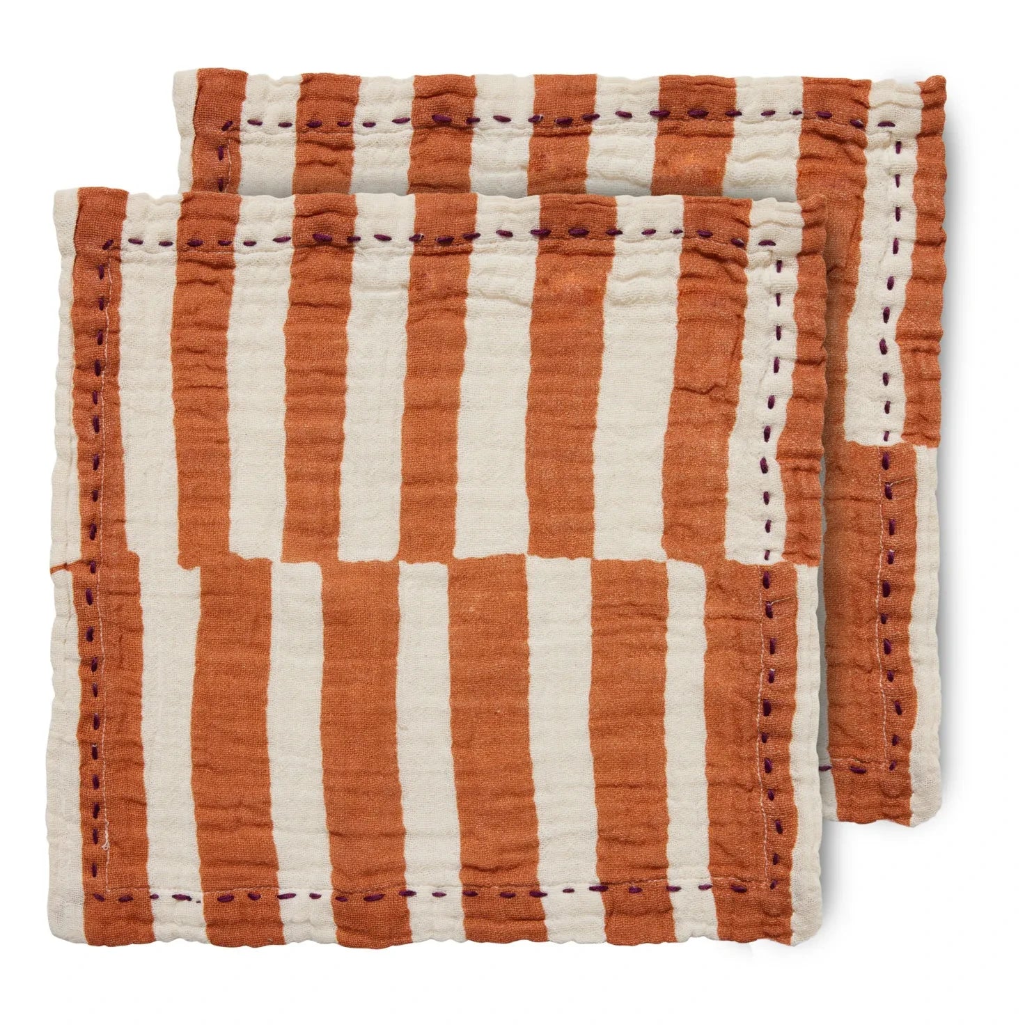 HKliving - Baumwoll-Servietten - 2er Set | Mandarin