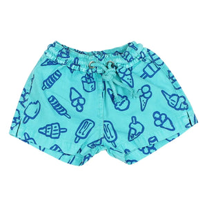 Búho - Bébé Glaces Bio-Badeshorts aus Baumwolle | Türkis