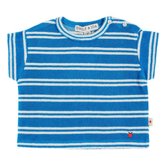 Emile et Ida - Terry Gestreiftes T-Shirt | Blau