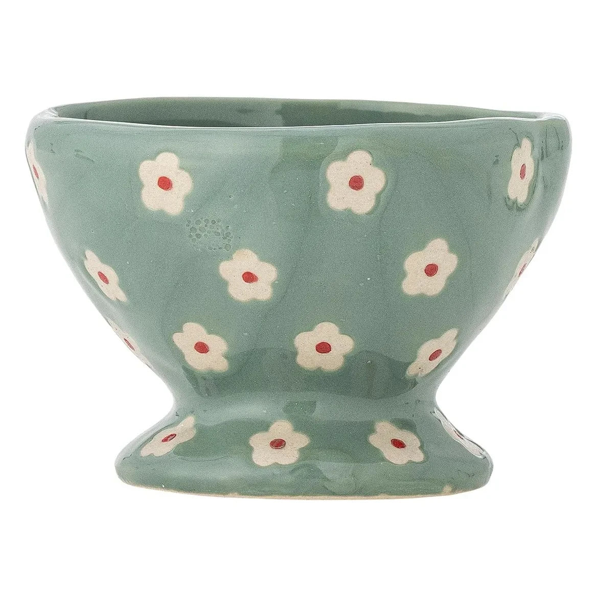 Bloomingville - Steingutschale Nini mit Blumenmuster | Blau