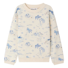 Bonpoint - Sweatshirt aus Bio-Baumwolle mit Tonino | Ecru