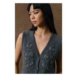 Louise Misha - Sayama Wolle Cardigan | Dunkelgrau