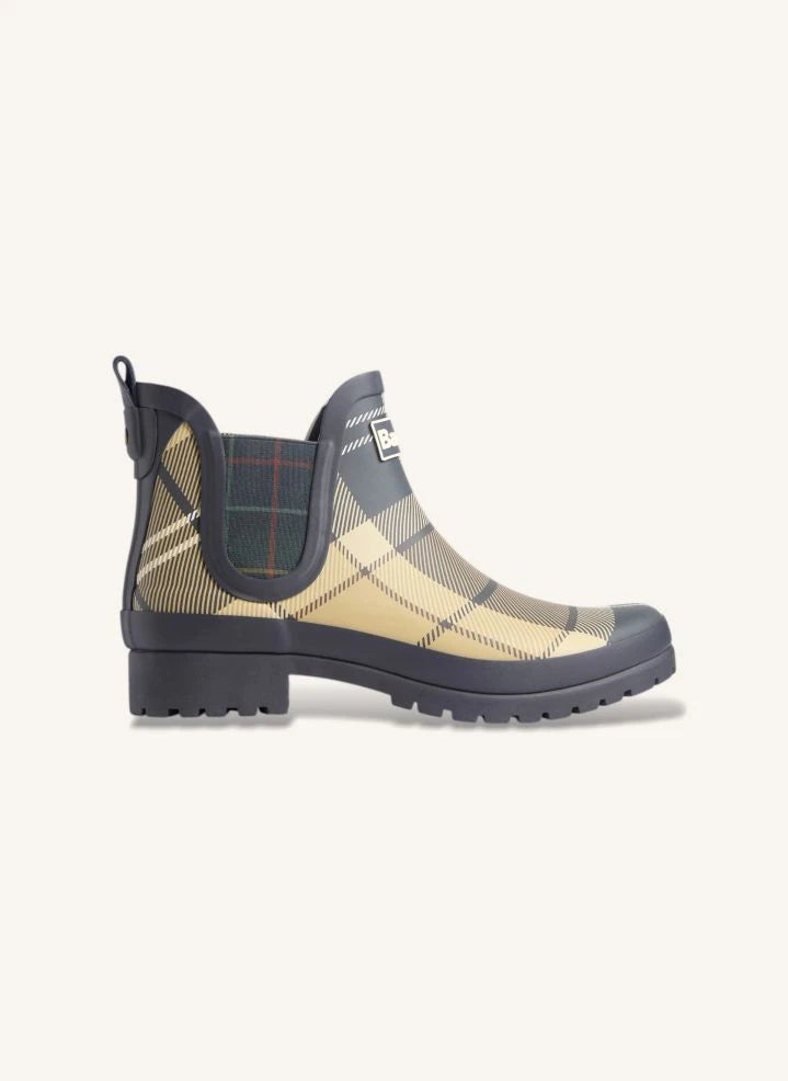 Barbour - Mallow Kariertes Chelsea-Gummistiefel | Khaki