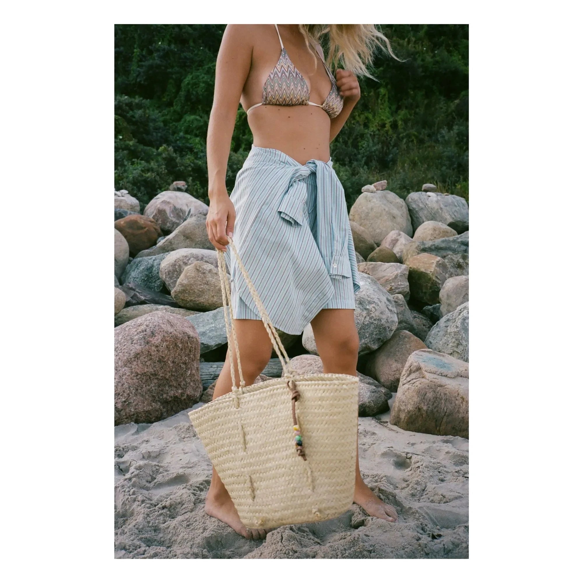 Becksöndergaard - Kleine Strohtasche Adina | Beige
