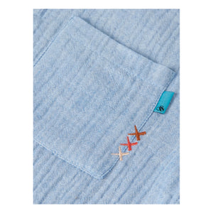 Scotch & Soda – Polo-Chambray-Hemd | Hellblau
