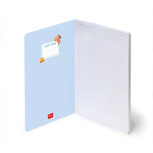 Legami - Çizgili A5 Defter - Resimli Sert Kapak - Köpek