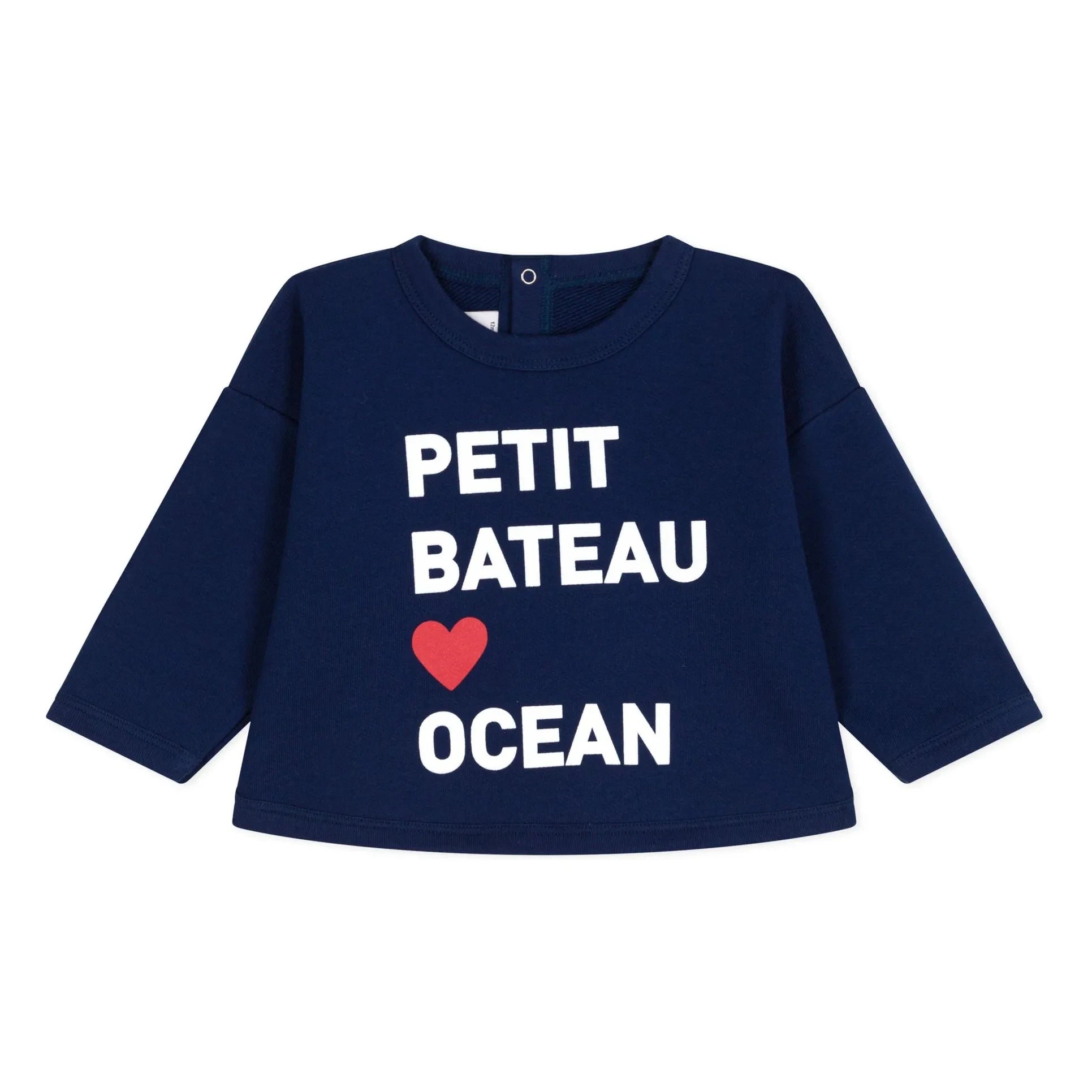 Petit Bateau - Bavarto Bio-Baumwoll-Sweatshirt | Marine