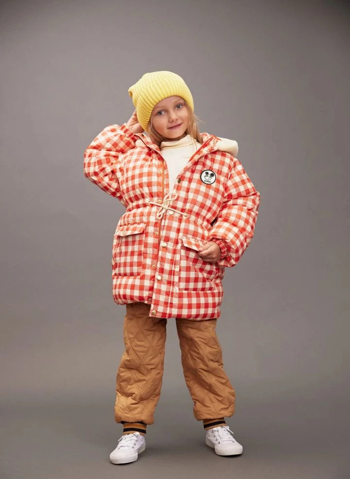 Mini Rodini - Ritzratz Gingham Steppjacke | Rot