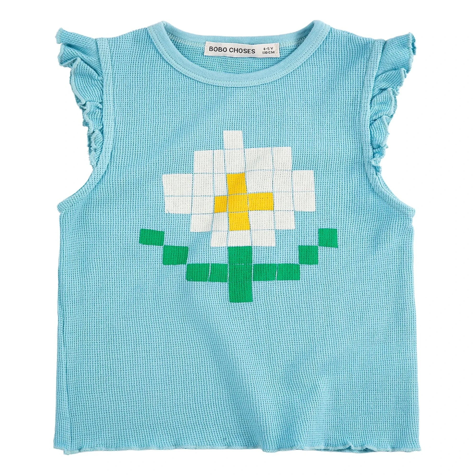 Bobo Choses - Marguerite Bio-Baumwoll-Rüschen-Top | Hellblau