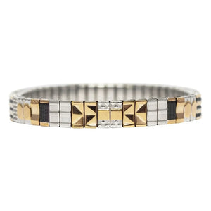 Sigal - Sig 6 Armband | Schwarz/Gold/Silber