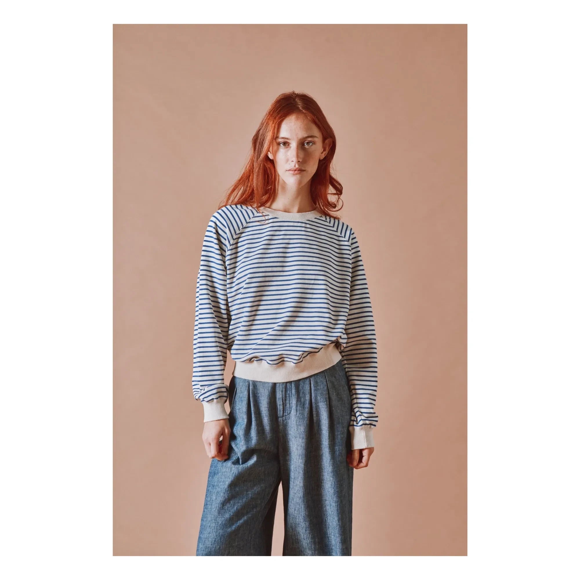Emile et Ida - Gestreiftes Sweatshirt Bio-Baumwolle | Marineblau