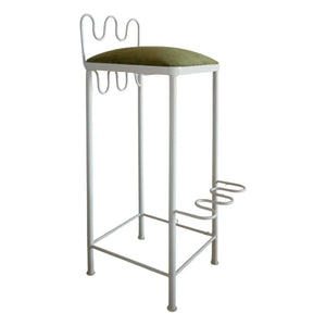 Honoré – Barhocker Dolores aus wasserabweisendem Stoff | Khaki