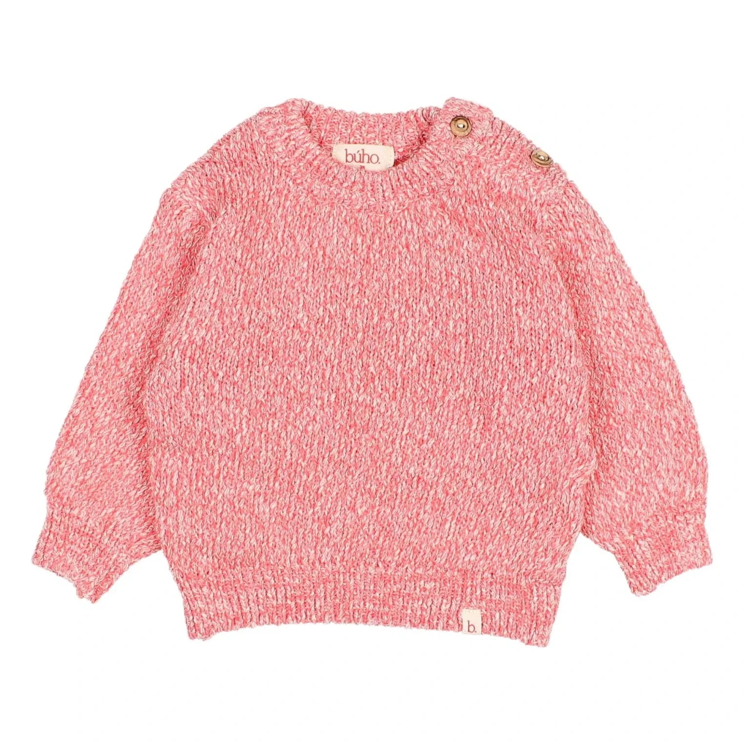 Búho - Pullover aus Bio-Baumwolle für Babys | Rosa