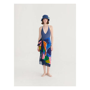 Bobo Choses - Blooming Color Recycelte Baumwolle Sarong | Blau