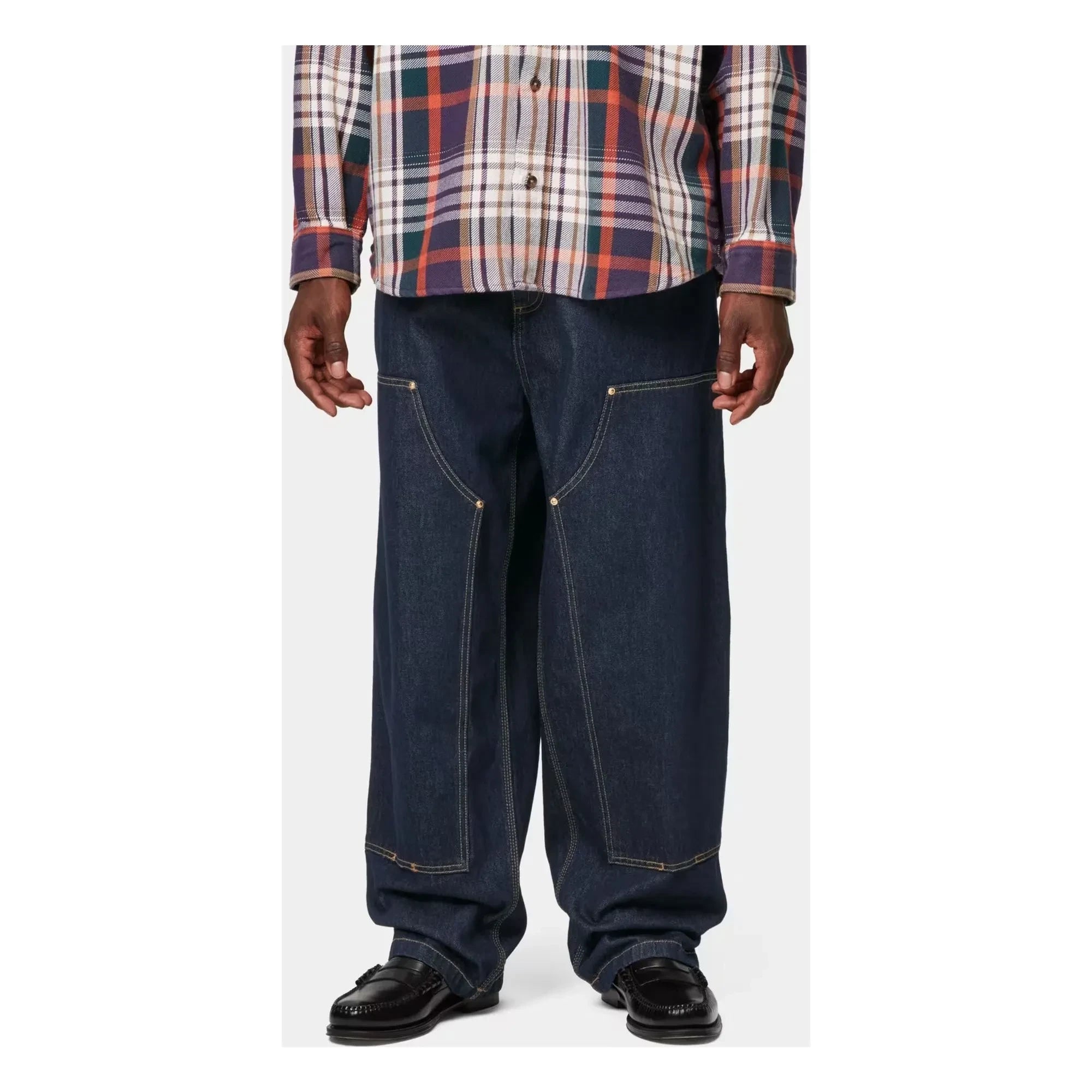 Carhartt WIP – Nash Wide-Leg Jeans mit doppelter Knieverstärkung | Raw Denim
