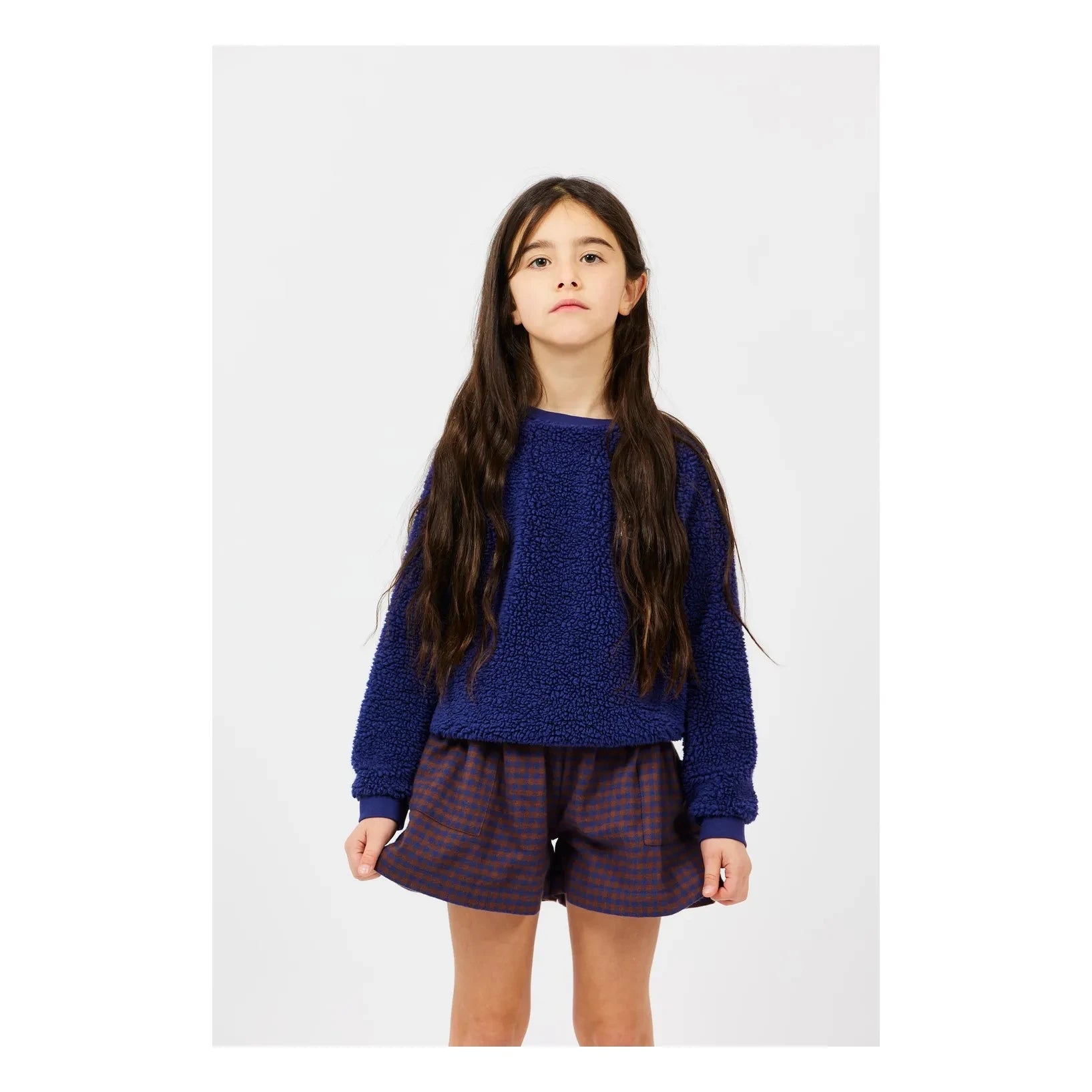 Arsène et Les Pipelettes - Vichy-Shorts aus Bio-Baumwolle | Braun