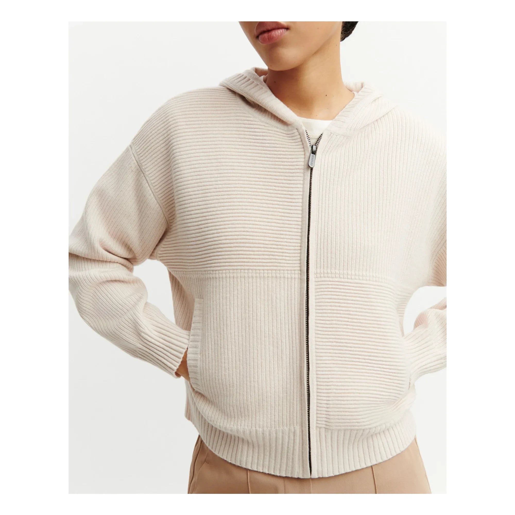 Bompard – Kaschmir- und Seidenhoodie | Creme