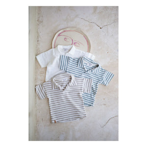 1+ in the family - Borrassa Gestreiftes Polo Leinen | Beige