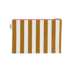 Rose in April - Lili gestreifte Clutch | Karamell