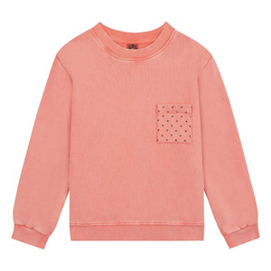 Bonton - Narzissen-Sweatshirt mit Sternentasche | Rosa