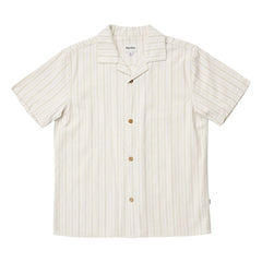 Rhythm - Gestreiftes Holiday Kurzarmhemd | Creme