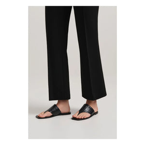 A. Emery - Zehensandalen mit Krokodilmuster | Schwarz