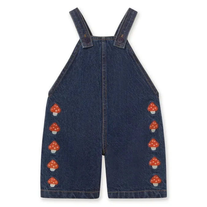 Tinycottons – Latzhose aus Denim und Kork | Dunkelblau