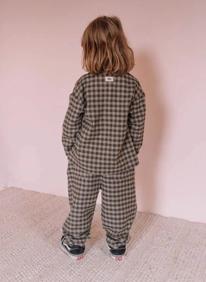 Studio Bohème - Carrott Vichy Organische Baumwollhose | Grau