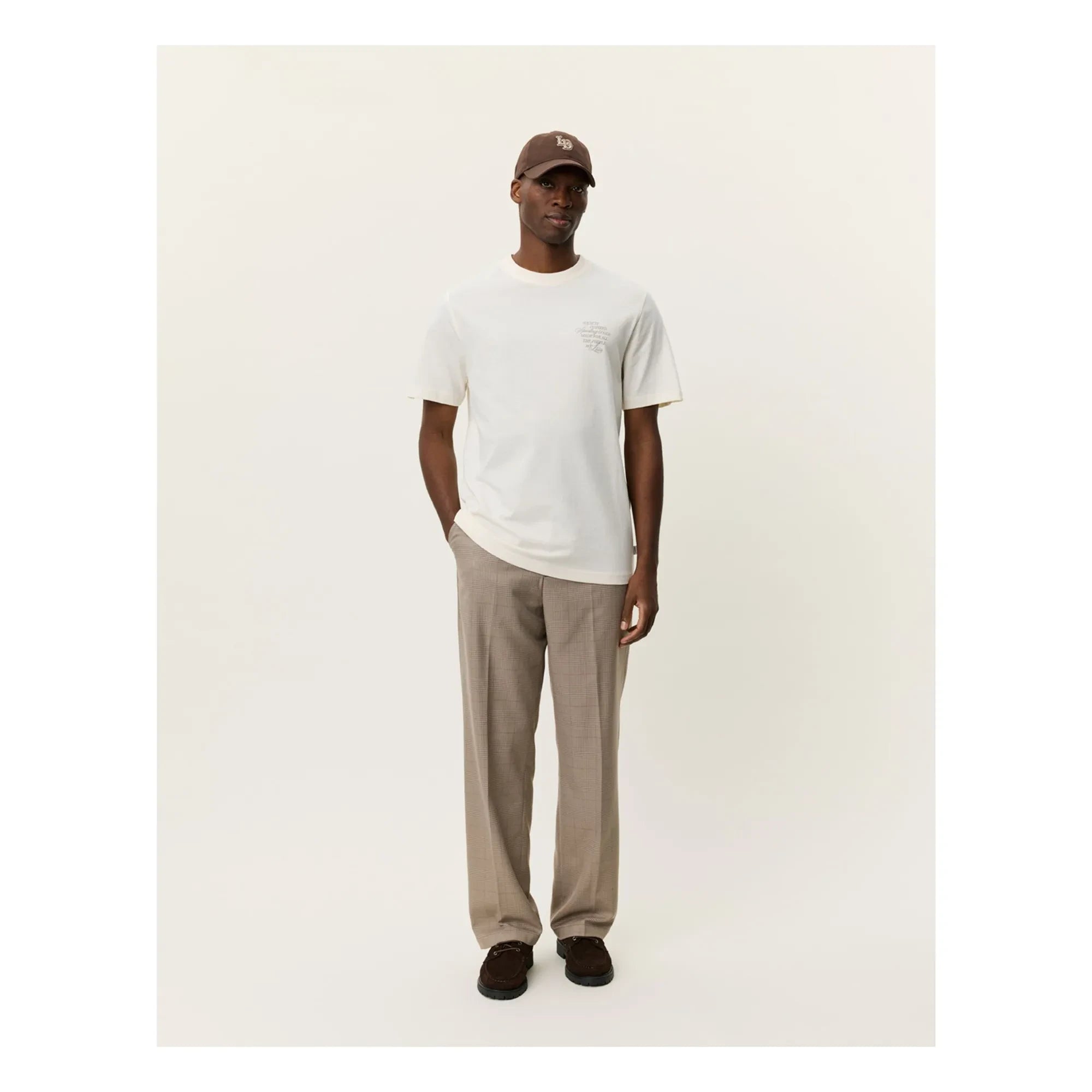 Les Deux - Ben Faience Organik-Baumwoll-T-Shirt | Creme
