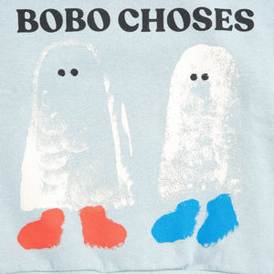 Bobo Choses - Sweat Ghosts Bobo Choses Bio-Baumwolle Baby | Hellblau