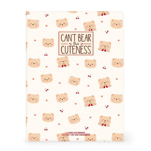 Legami - Resimli Sert Kapaklı Çizgili B5 Defter - Oyuncak Ayı