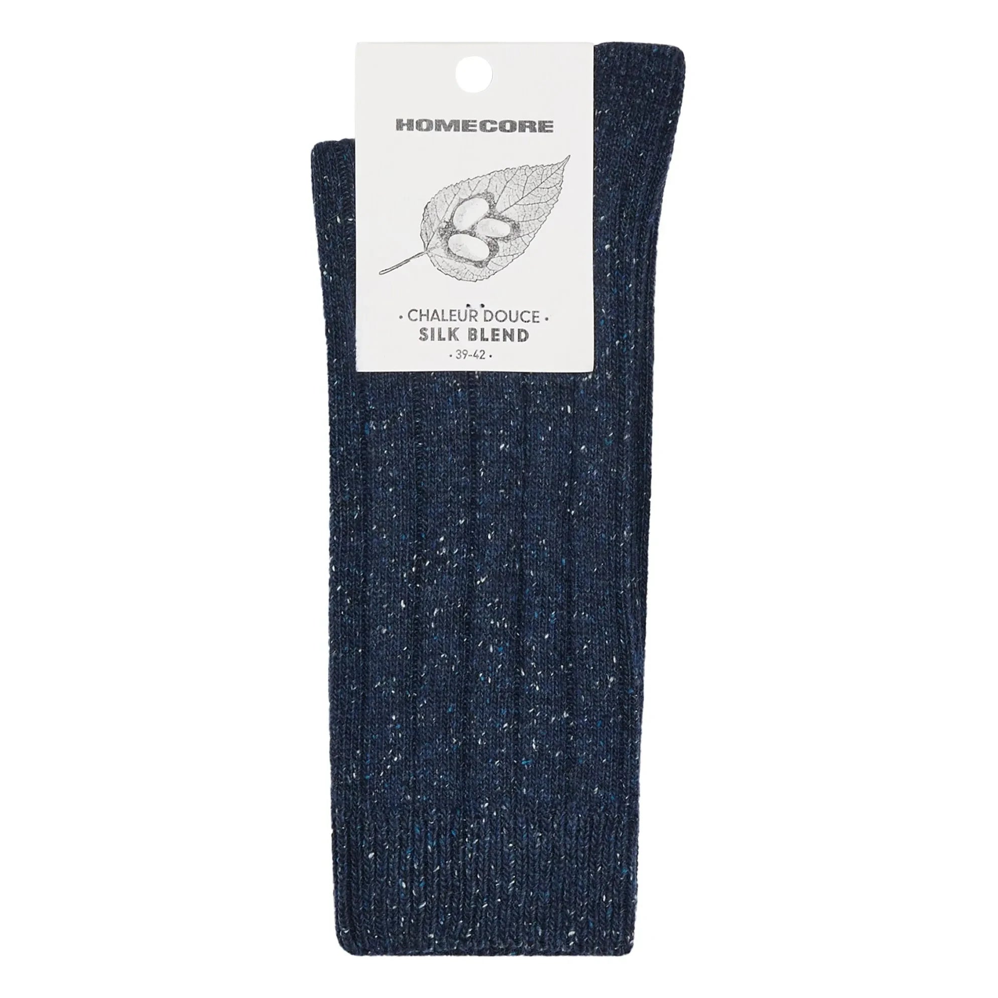 Homecore - Wolle-Seide Socken | Dunkelblau