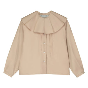 Tangerine - Oversize Yakalı Bluz | Bej