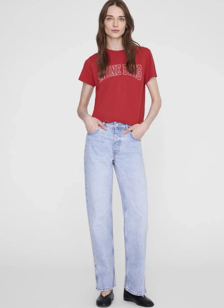 Anine Bing - Shelley Baumwoll-T-Shirt | Rot