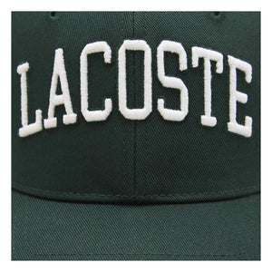 Lacoste - Wordmark Logo Bio-Baumwolle Kappe | Grün